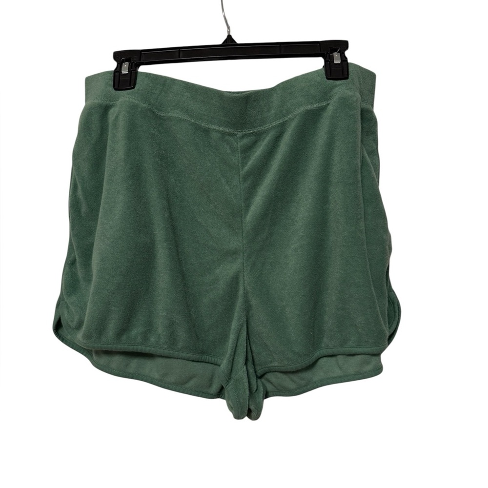 Uniqlo Green Terry Easy Shorts, Elastic Waist (Size XXL) - Picture 2 of 6